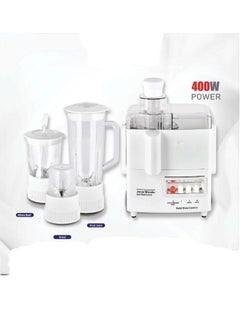 اشتري 4 in 1 Juicer Blender & Grinder 400W White في السعودية