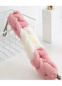 Buy Long Braided Mesh Bath Loofahs - Stretchable Exfoliating Back Scrubber for Bath Accessories - Random Colors in UAE