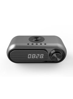 Buy Bluetooth Speaker LED Digital Clock Multifunctional Sound Box Wireless Charger Desk Clock FM Radio Wireless Charging Device in Saudi Arabia