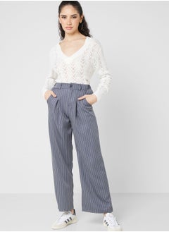 Buy Front Pleat Stripe Pants in UAE