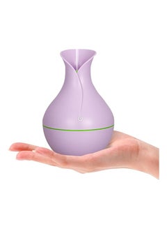 Buy Portable USB Aroma Diffuser - Mini Ultrasonic Humidifier with LED Night Light, Stylish and Super Quiet Essential Oil Diffuser for Home, Office, and Nursery, 5V, 3W (Purple) in Egypt