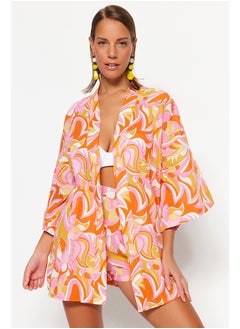 Buy Abstract Pattern Mini Woven 100% Cotton Kimono & Kaftan TBESS23KM00040 in Egypt