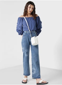 Buy Urban Minx High Waisted Mom Jeans in Saudi Arabia