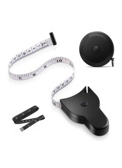 Buy Body Measuring Tape 60inch 150cm Double Scale Retractable Push and Lock Soft Tape Measure 3pcs in UAE