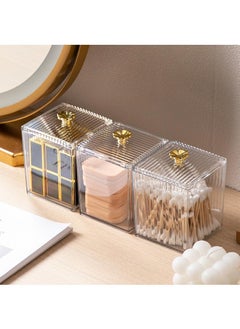 Buy Y&DAcrylic Storage Box Desktop Dressing Table Dust-Proof Transparent Lipstick Tea Bag Storage Box 3 Pieces in UAE