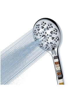 اشتري Handheld Shower Head with Filter, High Pressure Shower Head with Filter for Hard Water, Voolan 9 Spray Modes Detachable Shower Head with Upgraded Filter Water Softener, Energy Class A+++ في الامارات