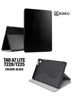 اشتري Tab A7 Lite Case, Leather Protective Case Cover For Samsung Galaxy A7 Lite T220/T225 Black Colour في الامارات