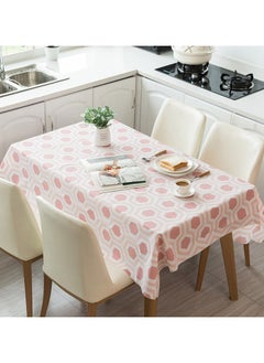 Buy Geometry Vinyl Table Cloth for Rectangle Tables Waterproof and Oil Proof Spill Proof Tablecloth Plastic Table Cover for Dining Room Kitchen and Party 180x137cm in Saudi Arabia