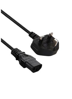 Buy 3-Pin Laptop Power Cable UK Plug Black in UAE