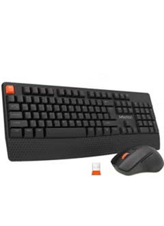 اشتري Meetion Wireless Ergonomic Keyboard Mouse Combo C4130 Adjustable stand Precision Control Ergonomic Design في الامارات