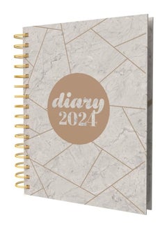 Buy Collins Scandi 2024 Diary A5 Day to Page Journal with Appointments - Recycled Paper Lifestyle Planner and Organiser for Office, Work, Personal and Home - Daily - Geo Grey - E-PW51.GEGY-24 in UAE