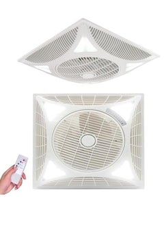 Buy Square Ceiling Fan Box (60x60-14 Inches) with 4 LED Lights and Remote Control in UAE