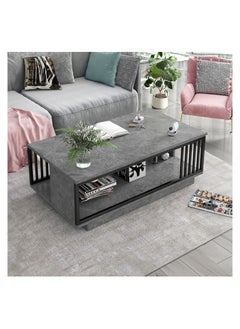 Buy Coffee Table Square Coffee Tables Simple Modern Center Table for Living Room Home Office Sturdy and Easy Assembly with Storage for Home Office in UAE