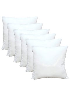 Buy Cushion Filler Pack of 6pcs- Fabric: Non Woven , Filling 350grams Non Siliconized Fiber - Size : 45 x 45cm in UAE