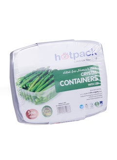 Buy 5 Pieces Hotpack Crystal Clear Container 48 Ounce in Saudi Arabia