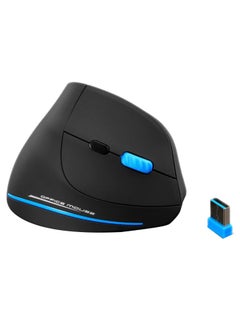 اشتري Vertical Design 2.4GHz Wireless Mouse With Receiver Black/Blue/Silver في الامارات