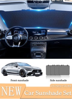 Buy 5-Piece Windshield Sunshade Set for Three-compartment Car Car Window Shade Front Windshield Shades UV Rays Sun Visor Protector Easy to Use Fits Windshields Keep Car Cool in UAE