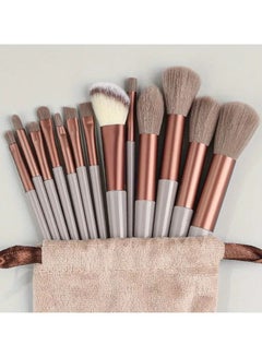 اشتري 13 Pcs Makeup Brushes Soft Fluffy Prfessional Foundatiion Blush Powder Eyeshadow Kabuki Blending Make Up Brush Beauty Tools -Grey في الامارات