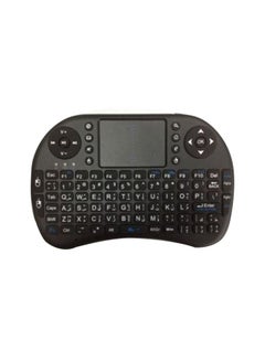 اشتري لوحة مفاتيح لاسلكية صغيرة مع ماوس باللغة العربية/ الإنجليزية أسود في السعودية