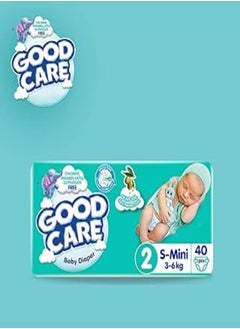 Buy Good Care Baby Diapers - Twin Pack - Mini Size 2 - 40 Pieces in Egypt