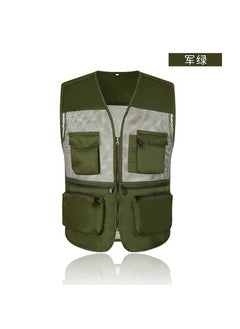 اشتري Multi-Pocket Zip Fishing Vest for MenArmy Green Army Green في الامارات