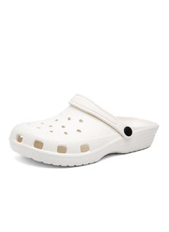 Buy Unisex EVA Clogs Summer Dual-Wear Couple Solid Garden Shoes Off-white in Saudi Arabia