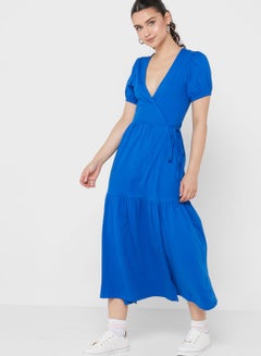 Buy Tiered Wrap Midi Dress in UAE