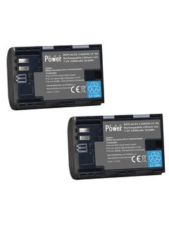 Buy DMK POWER LP-E6 LP-E6N 2300mAh Camera Battery 2-PACK Compatible with Canon EOS 5D Mark II Mark III Mark IV 5DS 5DS R 6D 60D 60Da 6D Mark II 7D 7D Mark II 70D 80D R XC10 XC15 in UAE