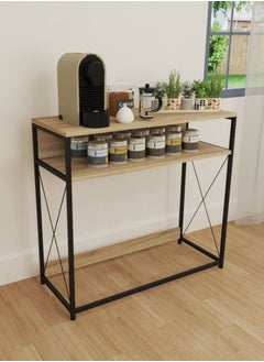 Buy Coffee Corner Table, Entryway Console Table, To Arrange And Store Your Needs - Brown/Black in Saudi Arabia