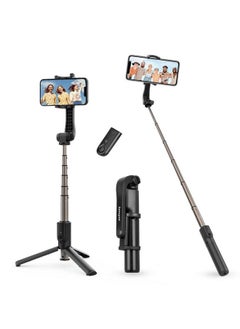 اشتري 3 In 1 Selfie Stick 40" Extendable Phone Tripod With Wireless Remote Lightweight Portable For Selfies Video Recording Live Stream Youtube Tiktok Compatible With All Cell Phones في الامارات