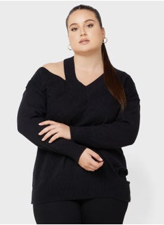 Buy Cutout Strap Detail Sweater in Saudi Arabia