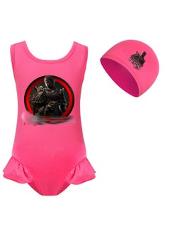 Buy Black Myth Goku Girls' One Piece Swimsuit And Cap Set in UAE