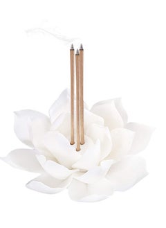 Buy Lotus Incense Holders Burner, Home Decor3 Hole Ceramic White Lotus Incense Burner for Self Relaxing,Flower Incense Burner Stick Holder for Yoga, Studio, Living Room, Office, Teahouse etc in Saudi Arabia