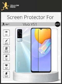 Buy Tempered Full Glue10D Screen Protector For Vivo Y51 in Saudi Arabia