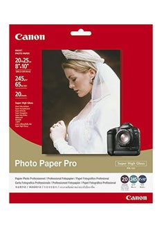 Buy Canon Photo Paper Pro PR-101 - Super High Gloss 8 x 10 cm in Saudi Arabia