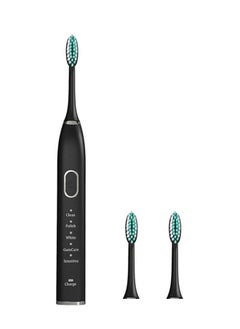 اشتري Sonic Electric Toothbrush with 3 Brush Heads for Adults and Kids, One Charge for 180 Days,5 Modes  Rechargeable Electric Toothbrush(Black) في السعودية