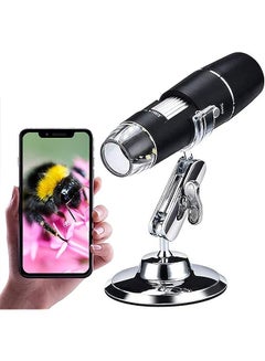 Buy Wireless Digital Microscope,Xvz 50X To 100X Microscope Magnifier With Hd 640360 Camera,Mini Pocket Handheld Microscope Camera With Light Compatible For Iphone Android,Ipad Windows Mac in Saudi Arabia