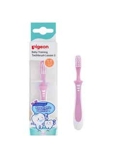 Buy Baby Training Toothbrush Lesson 3 - Pink in UAE