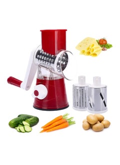 Buy Stainless Steel Manual Grater Chilli Nuts And Vegetable Grater Red in UAE