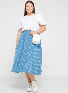 Buy Polka Dot Printed Skirt in Saudi Arabia