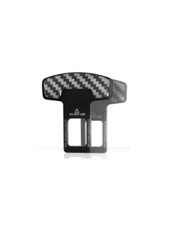 Buy 2 PCS Universal Vehicle Mounted Carbon Fiber Car Safety Seat Belt Buckle Clip in UAE