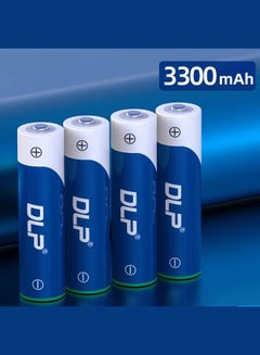 Buy Rechargeable Battery Set with 4 AA Batteries (3300mAh) in Saudi Arabia