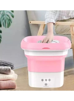 اشتري Folding washing machine, mini washing machine, ultrasound washing machine, camping lodge for travel, lingerie, socks, baby clothes في الامارات