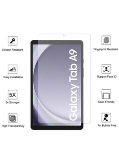 Buy Screen Protector Samsung Tab A9 8.7'' Tempered Glass HD Screen Protector for Samsung Galaxy Tab A9 X110/X115 8.7" Clear in UAE