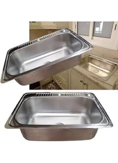 Buy Kitchen Sink Intended For Large Kitchens (Sink 80 Cm X 50 Cm With 1 Ml Drain) in Egypt