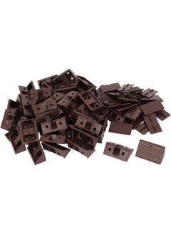 Buy Pvc Bracket With Plate Brown G701 L Shape Bracket Plastic Furniture Corner Brace Joint 10 Pieces in UAE