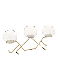 اشتري Wisp Candle Holder, Gold & Clear - 52x21.5 cm في الامارات