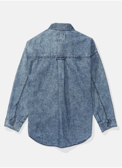 Buy AE Oversized Denim Button-Up Shirt in Egypt