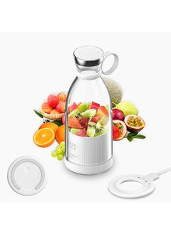 اشتري Personal Size Blender Battery Powered USB Rechargeable Portable Blender for Shakes and Smoothies 350ml Fresh Juice Blender Cup with Stainless Steel 4 Blades for Travel Gym Kitchen في الامارات