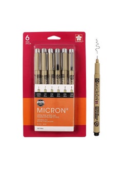 Buy Sakura Pigma Micron Fineliner Pens 6 Pack in UAE